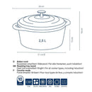 Black Roaster Calido Round 2.5L Dutch Ovens Black Roaster Calido Round 2.5L Black Roaster Calido Round 2.5L Kela