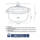 Grey Roasting Tray Round Calido 2.5L Dutch Ovens Grey Roasting Tray Round Calido 2.5L Grey Roasting Tray Round Calido 2.5L Kela