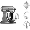 The German Outlet, KitchenAid, 4.8 L Artisan Stand Mixer, Contour Silver