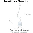 Garment Steamer With Fabric Brush 1700W Ironing Machine Garment Steamer With Fabric Brush 1700W Garment Steamer With Fabric Brush 1700W Hamilton Beach