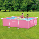 Pink Rectangular Frame Pool 220x150x60 cm home pool Pink Rectangular Frame Pool 220x150x60 cm Pink Rectangular Frame Pool 220x150x60 cm Intex