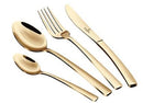 24 Pcs Cutlery Set Mirror, Yellow Gold