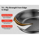 Eterna Tri-Ply 24cm Fry Pan with LID Frying Pan Eterna Tri-Ply 24cm Fry Pan with LID Eterna Tri-Ply 24cm Fry Pan with LID Nutricook