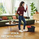 Easy Wring & Clean Rotating Broom and Bucket with Pedal Outlet Easy Wring & Clean Rotating Broom and Bucket with Pedal Easy Wring & Clean Rotating Broom and Bucket with Pedal Vileda