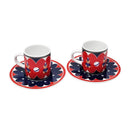Bialetti Nmwhite001 Set of 2 Cups and Saucers Coffee & Tea Cups Bialetti Nmwhite001 Set of 2 Cups and Saucers Bialetti Nmwhite001 Set of 2 Cups and Saucers Bialetti