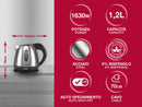 1.2L Electric Steel Kettle 1630W Electric Kettles 1.2L Electric Steel Kettle 1630W 1.2L Electric Steel Kettle 1630W Beper