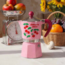 Rainbow 3-Cup Cherries Moka Pot Coffee Makers Rainbow 3-Cup Cherries Moka Pot Rainbow 3-Cup Cherries Moka Pot Bialetti