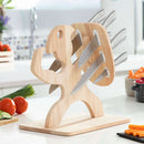 Set of Kitchen Tools,  Wooden Base Spartan 7 Pieces Kitchen Knives Set of Kitchen Tools,  Wooden Base Spartan 7 Pieces Set of Kitchen Tools,  Wooden Base Spartan 7 Pieces InnovaGoods