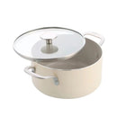 Cream Non-Stick Aluminum Casserole Cooking Pot Cream Non-Stick Aluminum Casserole Cream Non-Stick Aluminum Casserole KitchenAid