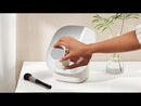 Viva Pedestal Mirror With Cosmetic Organizer